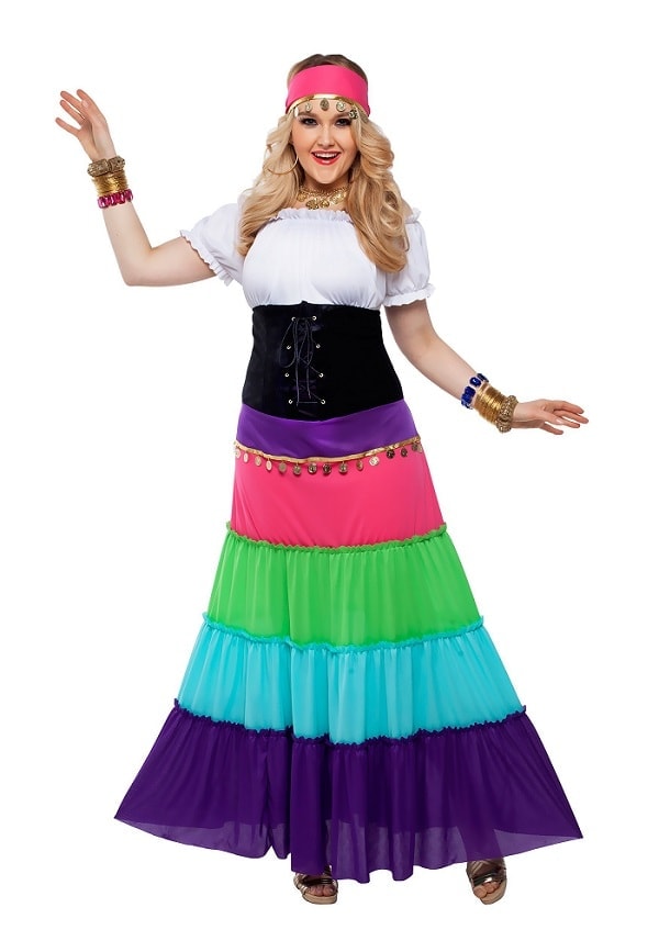 Womens Plus Size Renaissance Gypsy Costume | Sexy Plus Size Halloween Costumes for Women #halloweencostumes