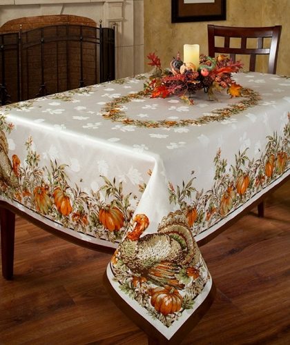 turkey festivities border tablecloth