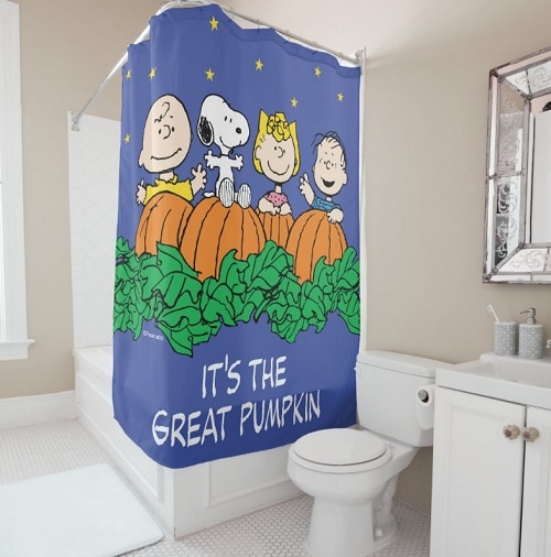 It's The Great Pumpkin Peanuts Shower Curtain