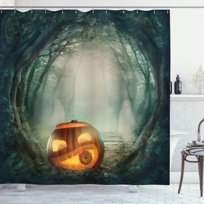 Scary Pumpkin Shower Curtain