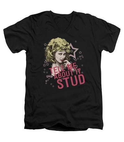 Grease Movie Tell Me About It Stud V-Neck Tee