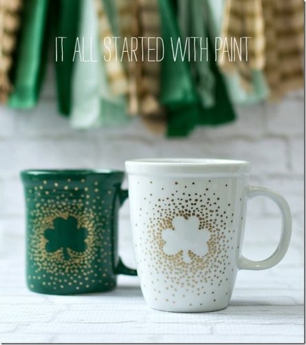 St. Patrick's Day Decor Ideas - Irish Coffee Mugs