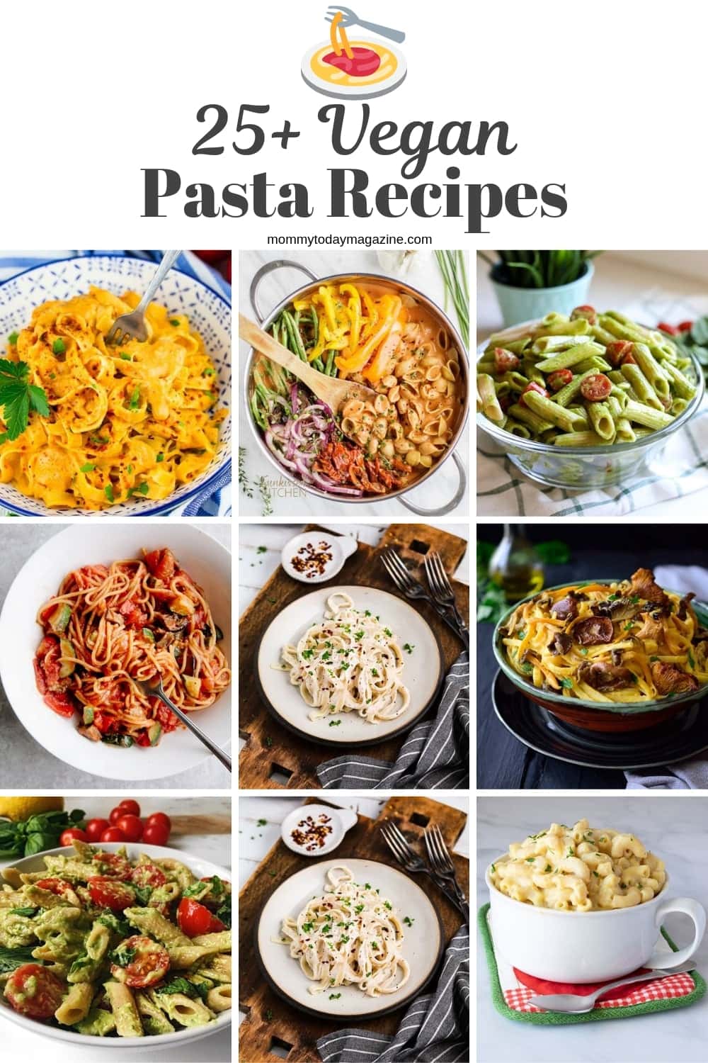 Top 25 Best Vegan Pasta Recipes - Meat and Dairy Free Pasta Recipes