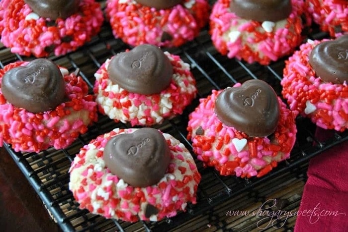 Vanilla Bean Valentine’s Cookies with Chocolate Hearts