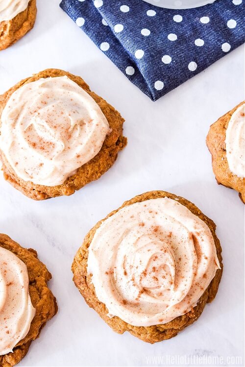 Pumpkin Spice Cookies with Cream Cheese Frosting