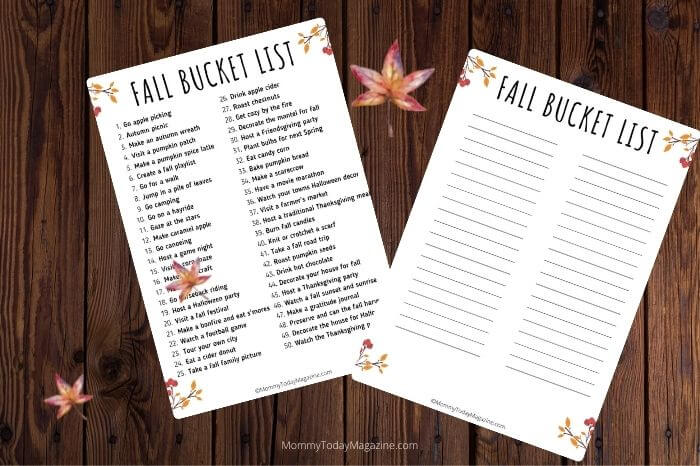 Fall Bucket List - Things to do in fall