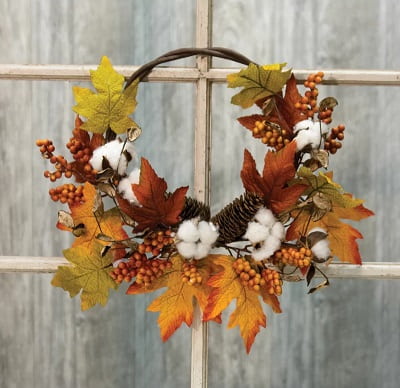 Harvest Wreath - Cheap Fall Decorations for Inside