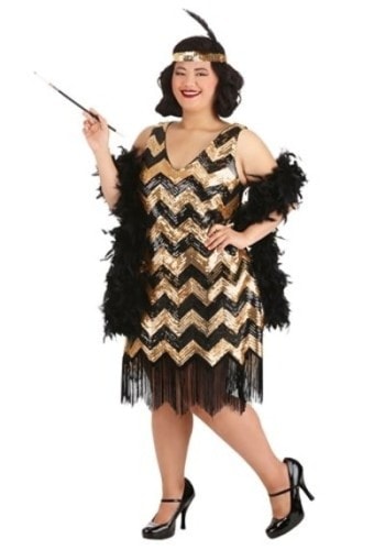 Plus Size Dolled Up Flapper Costume