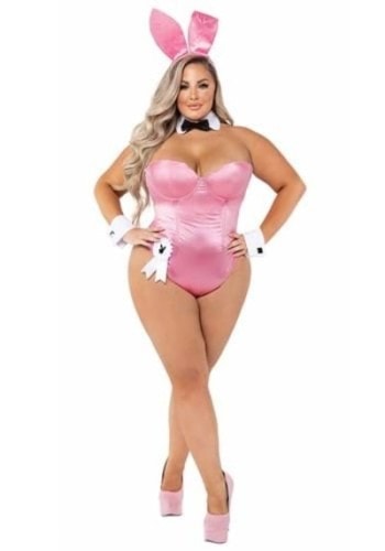 Plus Size Pink Playboy Bunny Sexy Costume