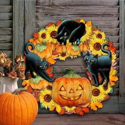 20 Spooky Halloween Wood Wreath