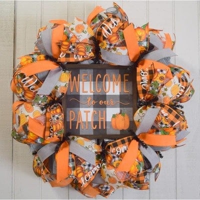 Welcome to our Patch Deco Mesh Wreath