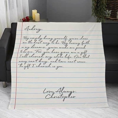 Love Letter Personalized Blanket