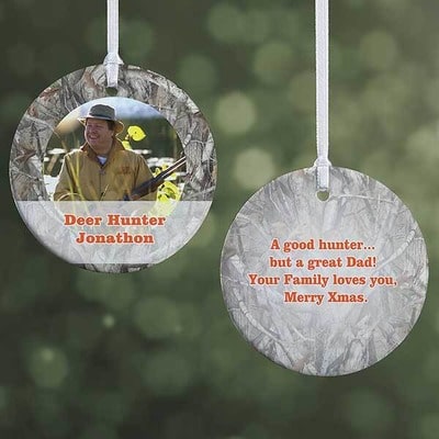 Camouflage Personalized Photo Ornament
