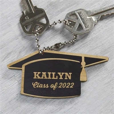 Graduation Cap Personalized Keychain