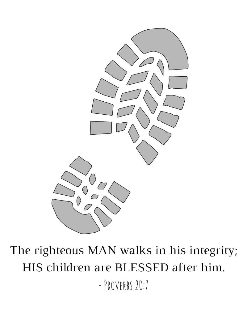 Proverbs 20_7 Scripture Printable Father's Day DIY Footprint art (2)800x1000